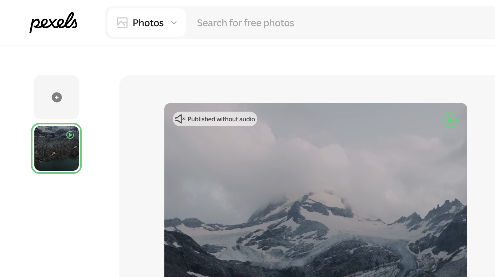 Screenshot of no-audio icon